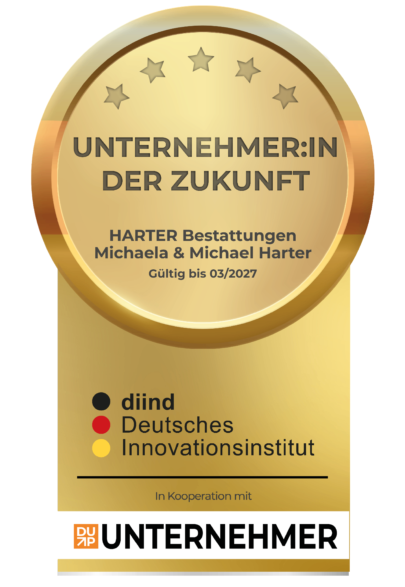 DIIND Siegel – Unternehmerin der Zukunft