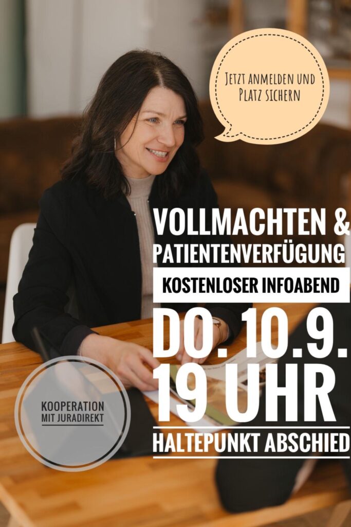 Kostenloser Infoabend: Vollmachten & Patientenverfügung